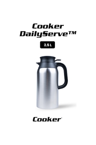 Cooker Dailyserve 2.5 Litre Paslanmaz Çelik Termos Ckr2123 Gümüş