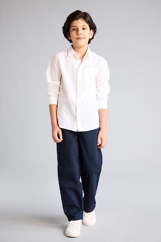 Defacto Loose Fıt Düz Paça Gabardin Pantolon Erkek Çocuk G6740a826spnv146 Lacivert-nv146