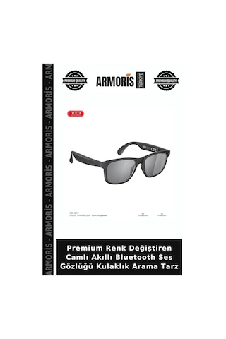 Premium Renk Değiştiren Camlı Akıllı Bluetooth Ses Gözlüğü Kulaklık Arama Tarz