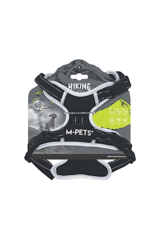 M-pets Hıkıng Reflektörlü Soft Sırt Tasması Black S