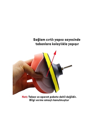Oto Araç Araba Pasta Cila Polisaj Süngeri 115 Mm Cırtlı Kaporta Parlatıcı Çizik Giderici Parlatma Pedi