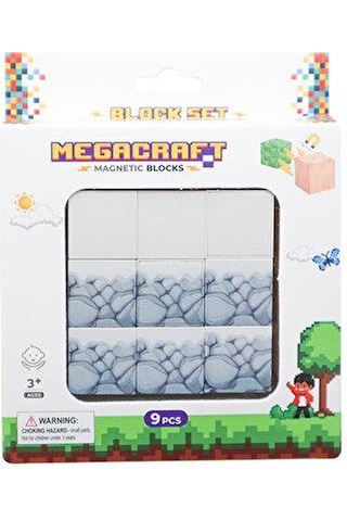 Megacraft Manyetik Bloklar Karlı Buz Desenli Blok 9 Parça Mc1414