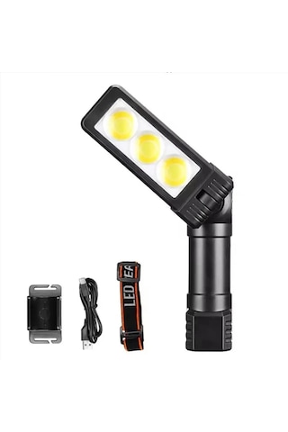 Kargo Gold Silver Gs-225 3 Led Usb Şarjlı Çok Fonksiyonlu Kafa Feneri Najmaddin Çok Renkli