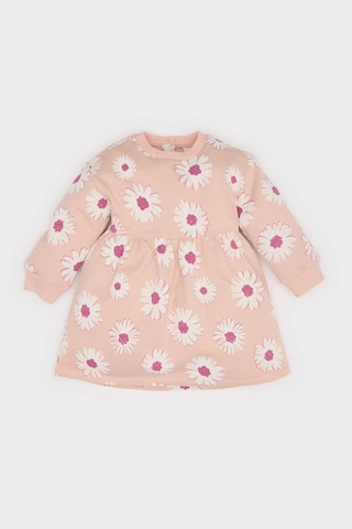 DeFacto Kız Bebek Çiçekli Uzun Kollu Elbise E5788A525SPPN672 Pembe