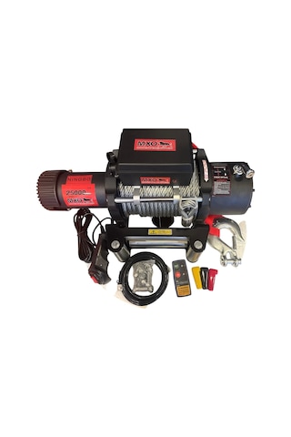 Mxo Çelik Halatlı 25000lb Vinç 24v Tambur 28 Mt Halatı