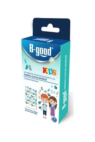 B-Good Kids Desenli Çocuk Maskesi 10 Adet