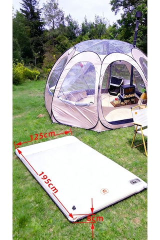 Otomatik Şişme / Hava Boşaltma Sünger Yatak Çift Kişilik 125 195 8 Cm