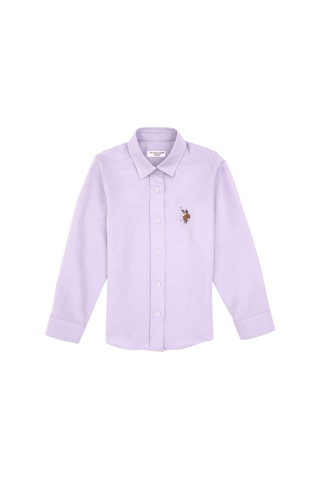 U.S. Polo Assn. Kız Çocuk Lila Uzun Kollu Basic Gömlek 50317629-VR245