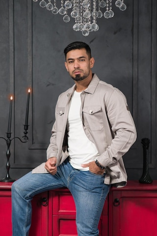 Advante Rahat Kalıp Kapak Ve Yan Cepli Astarsız Kanvas Baharlık Gömlek Taş