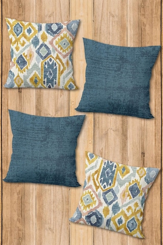 Dijital Baskılı Yumuşak Dokulu 4 Lü Kırlent Kılıfı Takımı 43x43 Cm Krl0086 Renkli
