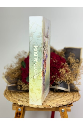 Rabsev RS307 Fotoğraf Albümü 10x15cm 300 Fotoğraf Kapasiteli Gelin Buketi Desenli Lüks Albüm