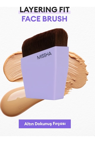 Özel Kesim Çok Fonksiyonlu Fondöten Fırçası Layering Fit Face Brush
