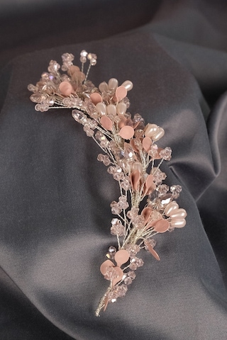 FdayAksesuar Kadın Gelinlere Özel Lega Inci Boncuklu Yan Saç Tokası Gelin Aksesuarı FRDY31671