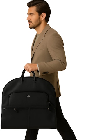 Takım Elbise Seyahat Çantası Deri Çok Amaçlı Siyah