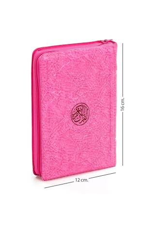 Benim Kuranım - Sade Arapça - Çanta Boy - Pembe - Kılıflı - Mühür