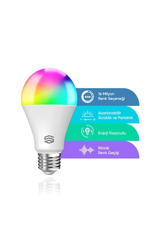 Şımart Teknoloji E27 9W 16 Milyon Renk Akıllı Bluetooth Ampul