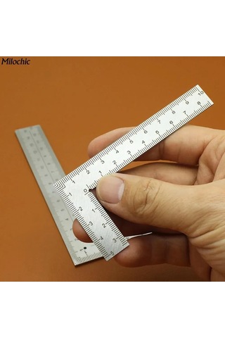 Moveevo Stainless Steel L-şekilli Cetvel 50x100mm: Dayanıklı, Korozyona Dayanıklı, Hassas Ölçü İçin Profesyonel Araç