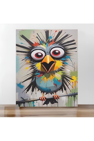 Moranka Sayılarla Boyama Tuval Seti Çıtalı 40x50 Cm Çılgın Kuş