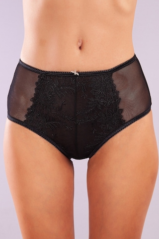 Golshan Gaspara Control Slip, Kadın Güpürlü Tül Siyah Renk Yüksek Bel Külot Çok Renkli