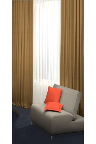 Açık Hardal Ada Fon Perde Normal Pile 1'e 2,5 Pile-açık Hardal Açık Hardal