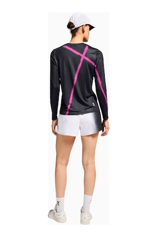 On Court Long-t Lumos Uzun Kollu Kadın Tenis Tişörtü Tenis Giyim Siyah