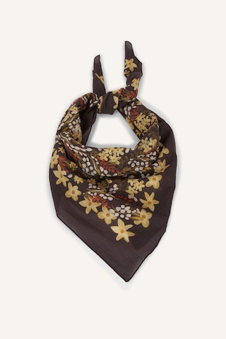 Defacto Manuka X Defacto Kadın Çiçek Desenli Pamuklu Bandana H9060ax26smbn104 Kahve-bn104