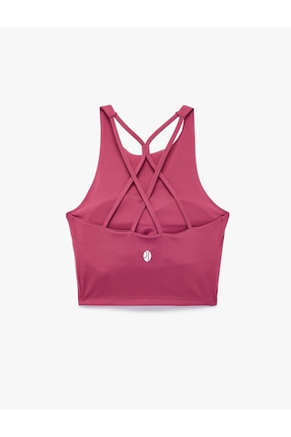Koton Slim Fit Çapraz Sırt Askılı Sporcu Sütyeni Pembe 7wak30065nk Gülkurusu
