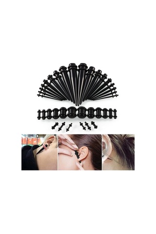 Flybuy Unisex Seti Mavisi Kulak Kulak Genişletme Genişletici Bebek Aksesuar Akrilik Adet 36 14g-00g Mh Mavi