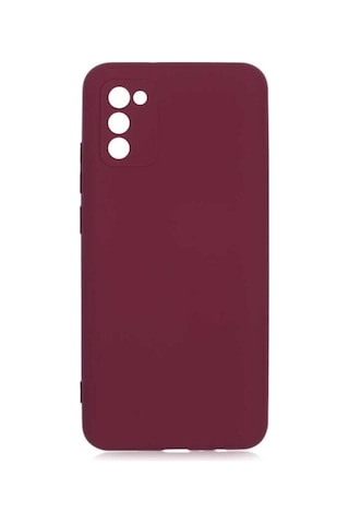 Samsung Ile Uyumlu Galaxy A02s Kılıf Içi Kadife Kamera Korumalı Lansman Silikon Koyu Mor + Nano Cam Col3699-mara457