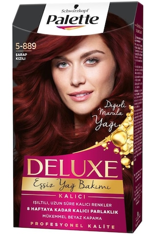 Palette Deluxe 5 - 889 Şarap Kızılı X 2 Adet Saç Boyası