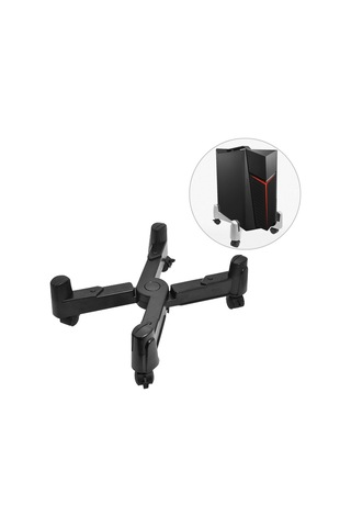 Sones 5-tekerlekli Ayarlanabilir Hareketli Kasnak X-tipi Bilgisayar Ana Bilgisayar Plastik Şasi Tepsi Tutucu Siyah