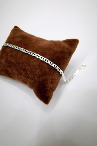 Omar Silver Unisex Barlı Gümüş Bileklik 3,5 Mm Beyaz