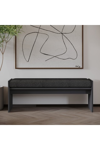 Pearl Bench Modern Tasarım Antre, Mutfak, Yatak Odası, Balkon Oturma Bankı, Kolay Kurulum Antrasit