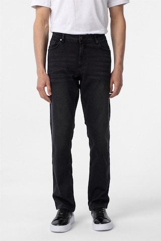 Siyah Regular Denim Pantolon-35074 Siyah