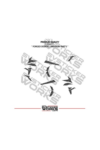 Cfmoto 450sr Forged Karbon Kaplama Tüm Bölümler Sticker Etiket Modeli