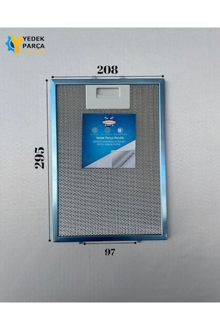 Arçelik Uyumlu Davlumbaz 20,8x29,4 Cm Arka Ara 4,5 Aspiratör Filtresi