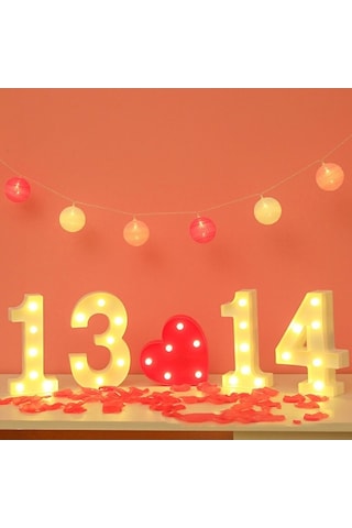 Pazly Led'ler Numaraları Işık Ampullerle Ayakta Burcu Gece Renkli L5699-8 Diğer Ürün Diğer