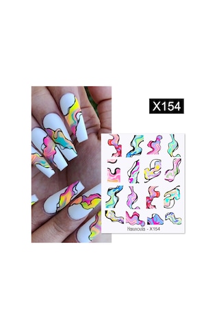 Su Transferli Nail Art Sticker X154 55344-9