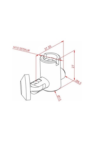 Doğuş Kalıp Çektirme Tip Bağlantı Parçası - Açılı K10 Diğer