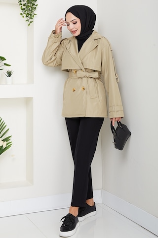 Nehar Rüzgarlıklı Astarlı Trenç 1621 - Taş Taş