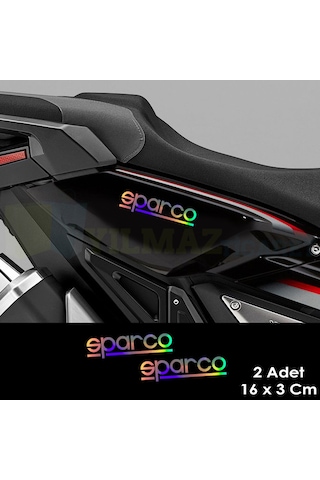 Sparco Hologram Oto Sticker Araba Motosiklet Cam Etiket 16 x 3 Cm