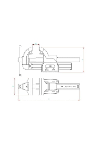 Izeltaş 7400300100 Dövme Çelik Mengene 100 MM
