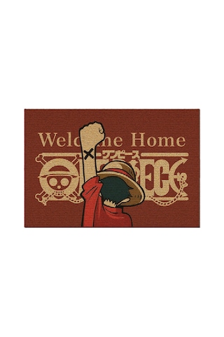 Decovetro Renkli Kapı Önü Halı Paspas One Piece Luffy Baskılı 40 X 60 Cm Çok Renkli