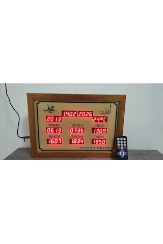 Dijital Vakit Matik İmsakiye Ev Tipi Ezan Okuyan Saat Açık