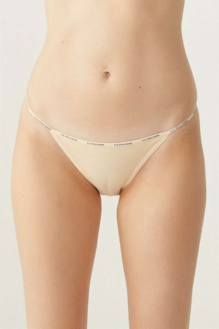 U.S. Polo Assn. Kadın Çok Renkli 5'Li Tanga Slip 67000 Beyaz