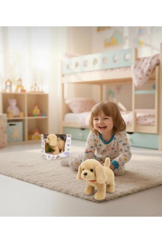 Peluş Oyuncak Köpek Kumandalı Pilli Kuyruk Sallayan Sesli Haraketli