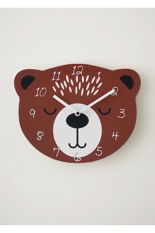 Bear Çocuk Saati Kahverengi 26x28 Cm