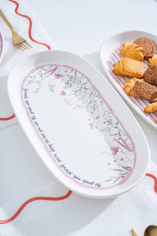 Acar Laila 3 Lü Kayık Tabak Seti Renkli