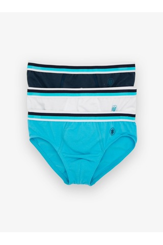 Blackspade Erkek Çocuk Külot 3'lü Paket 9394 - Lacivert Aqua Beyaz Çok Renkli