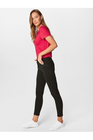 Faik Sönmez Kadın Slim Fit Coton Parça Boya Pantolon B00044 Siyah